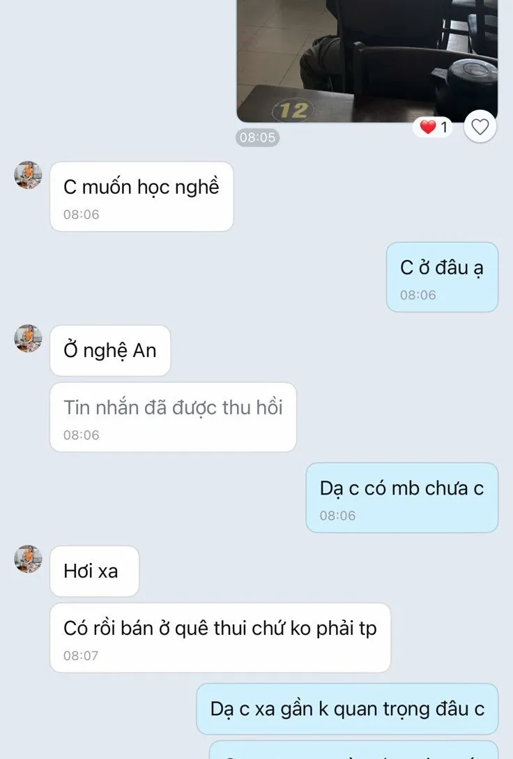 Tin nhắn của Chị Bích trước khi học