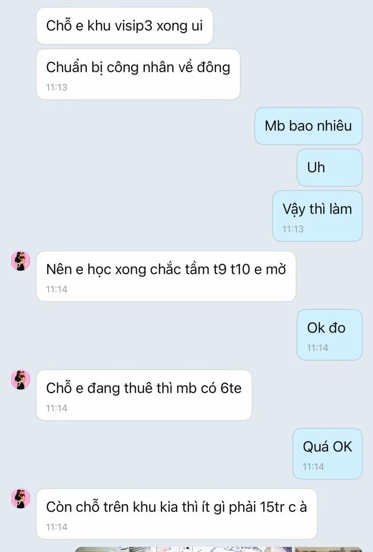 Tin nhắn của Bạn Oanh trước khi học
